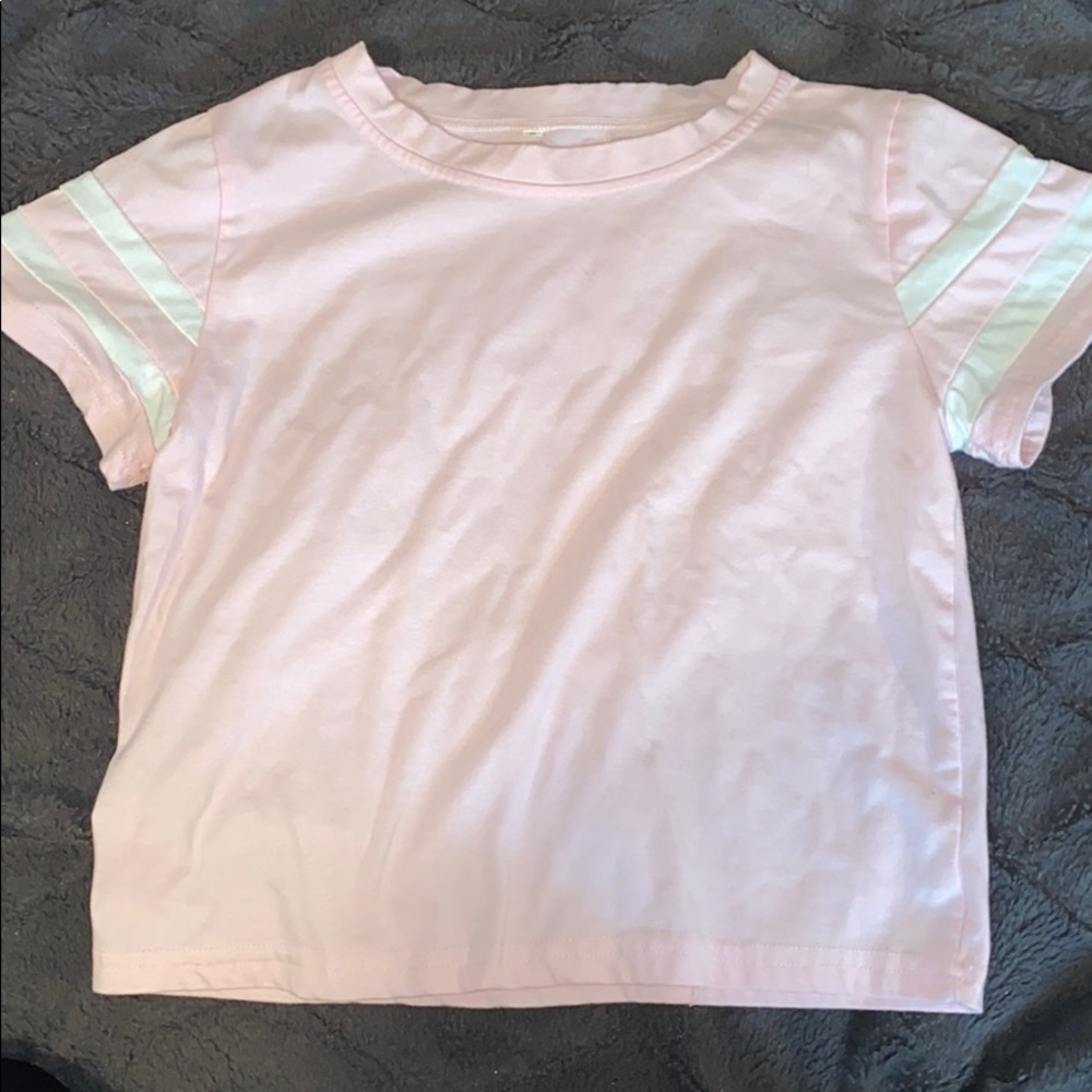 pink crop top